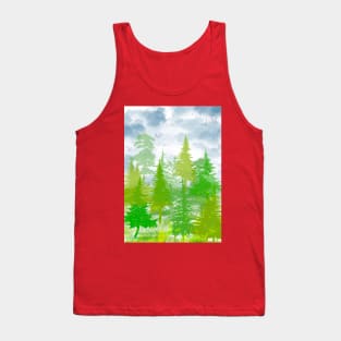 Green forest and blue sky Tank Top